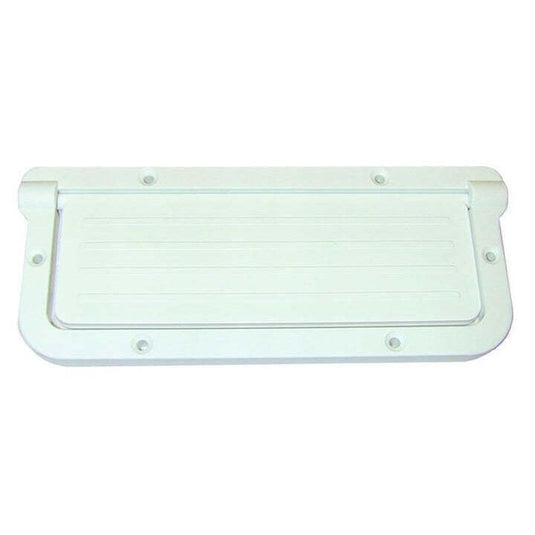 TH Marine Large Rectangular Scupper  White LRS2DP