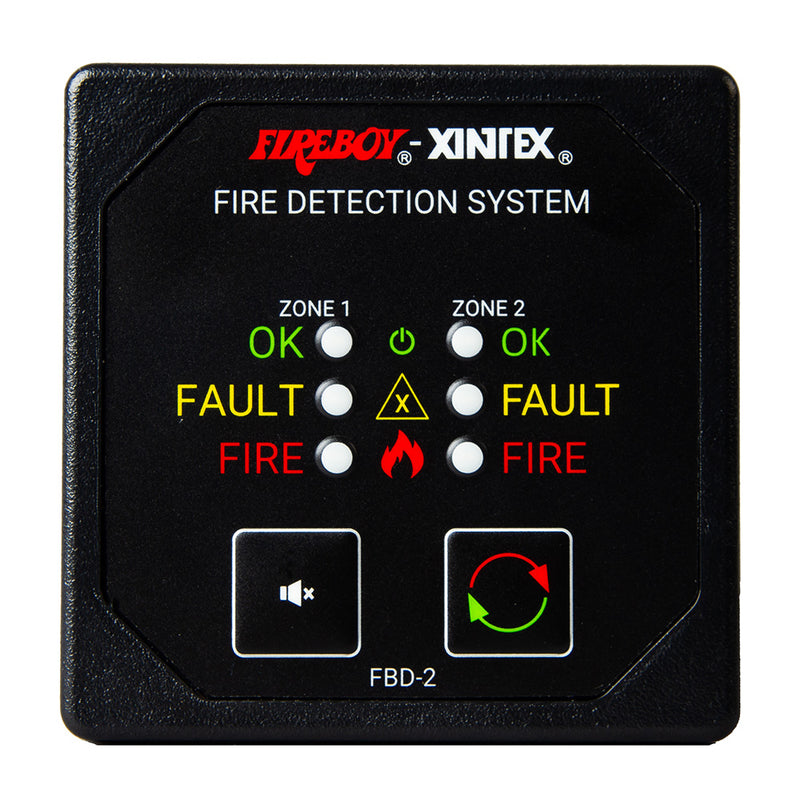 Load image into Gallery viewer, FireboyXintex Two Zone Detection  Alarm Panel  258 Display  1224V DC FBD2R

