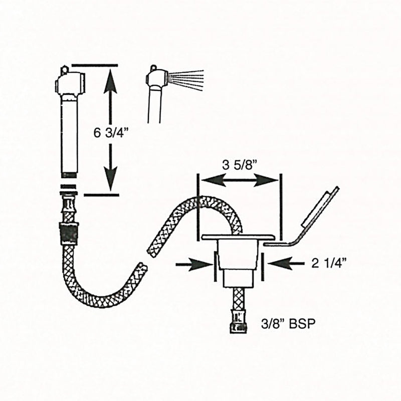 Load image into Gallery viewer, Scandvik Recessed Transom Shower w6 Hose  White 10055P
