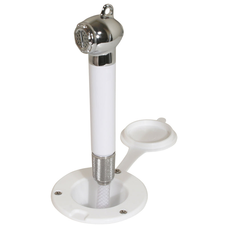 Load image into Gallery viewer, Scandvik Recessed Transom Shower w6 Hose  White 10055P
