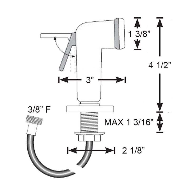 Load image into Gallery viewer, Scandvik Straight Handle Pull Out Sprayer  White w6 Hose 10196P
