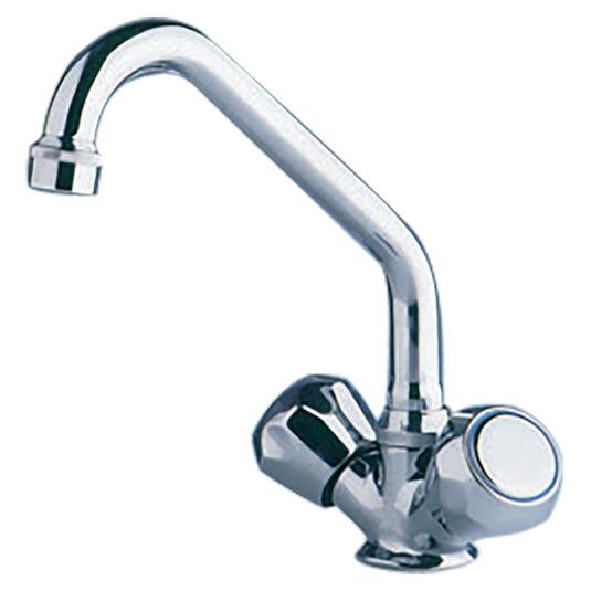 Scandvik Chrome Galley Mixer wSwivel Spout 10422P