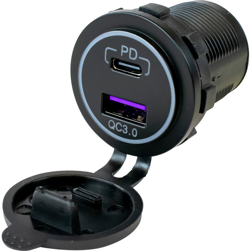 Load image into Gallery viewer, SeaDog USB 30  USBC Power Socket wOut Light 4265101
