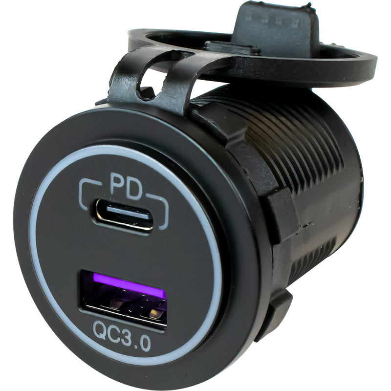 Load image into Gallery viewer, SeaDog USB 30  USBC Power Socket wOut Light 4265101

