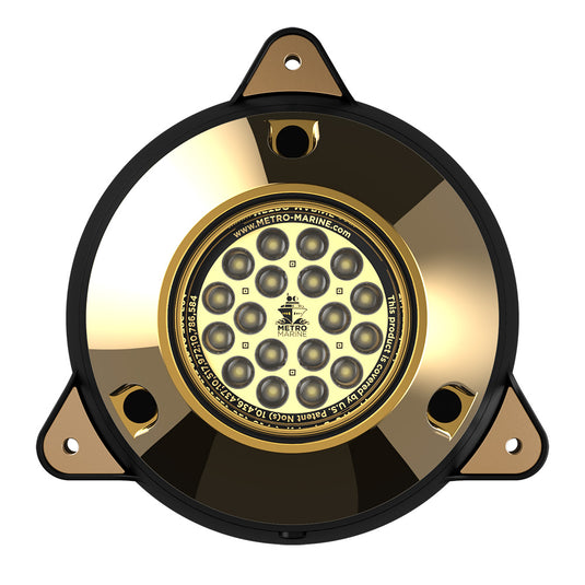 Metro Marine HighOutput Surface Mount Underwater Light wIntelligent Monochromatic LEDs  White 90 Beam FSMR1W390