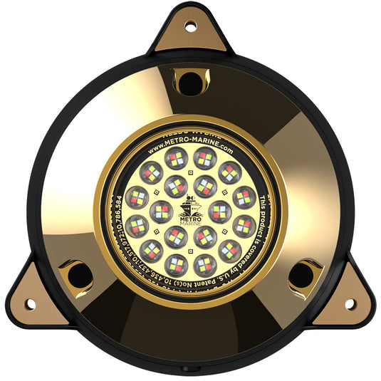 Metro Marine HighOutput Surface Mount Underwater Light wIntelligent Full Spectrum LEDs  RGBW 90 Beam FSMR1FS90