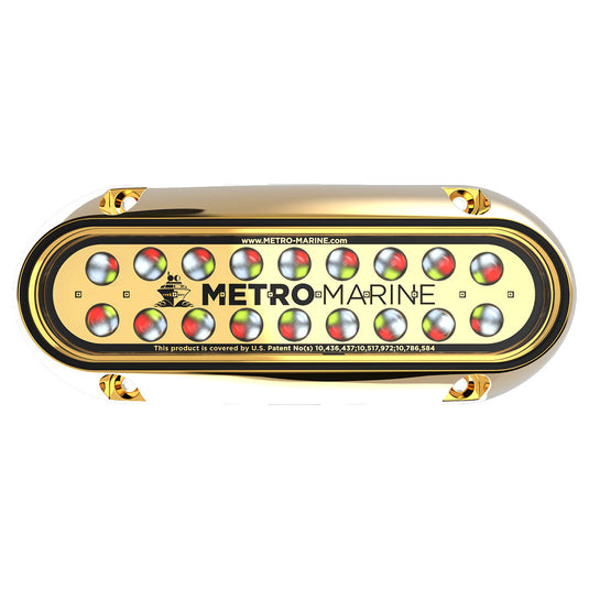 Metro Marine HighOutput Elongated Underwater Light wIntelligent Full Spectrum LEDs  RGBW 45 Beam FBME1HFS45