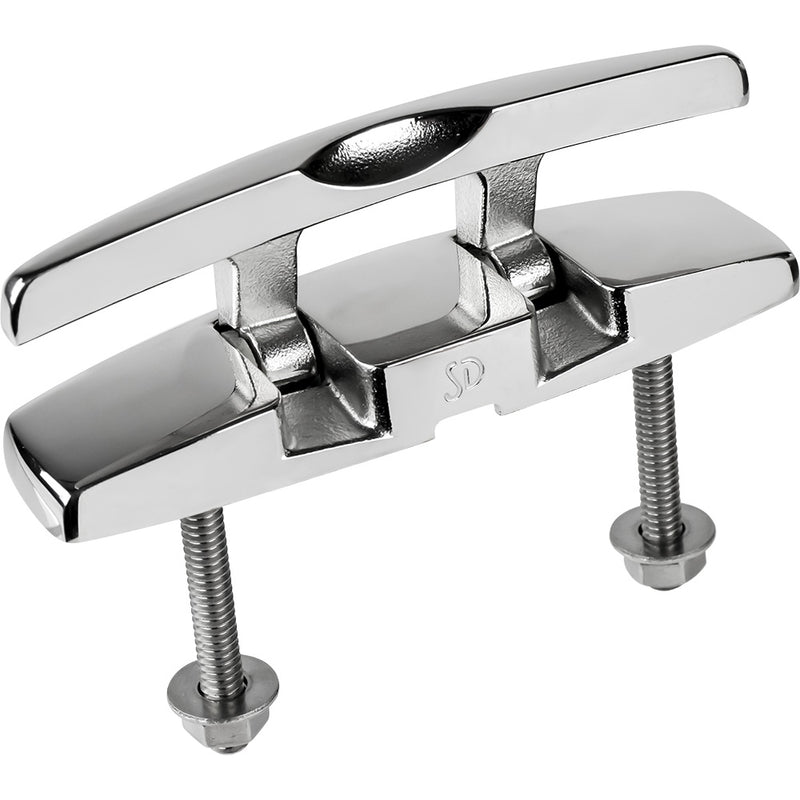 Load image into Gallery viewer, SeaDog 6 Rectangle SS Folding Cleat wHex Bolts 0411361
