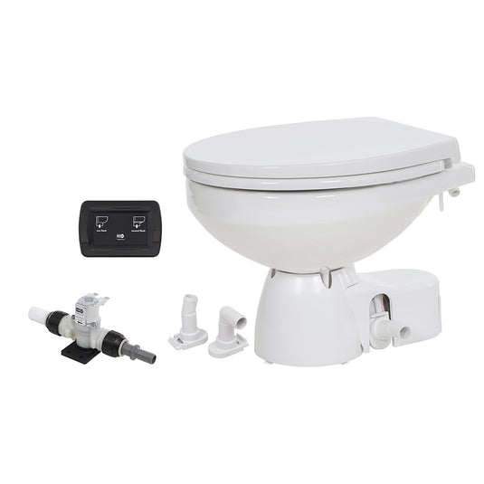 Jabsco Quiet Flush E2 Fresh Water Toilet Regular Bowl  24V  Soft Close Lid 380454194RSP