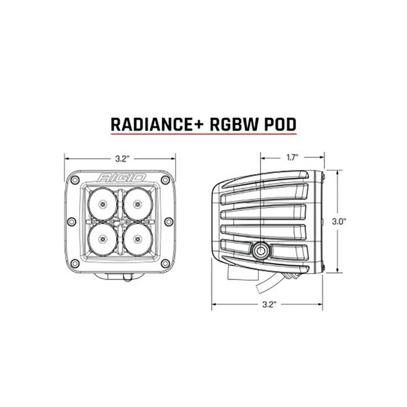 Load image into Gallery viewer, RIGID Industries Radiance  Pod  RGBW  Pair 202053
