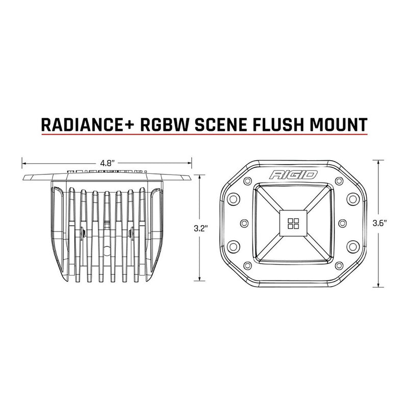 Load image into Gallery viewer, RIGID Industries Radiance Scene  RGBW  Flush Mount  Pair 682153
