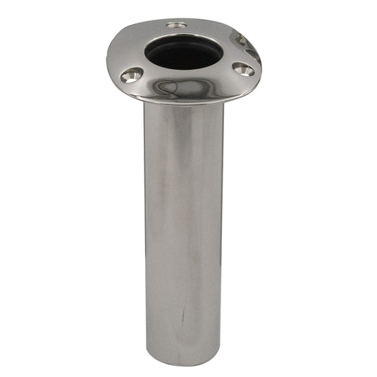 CE Smith 70 Series Standard Flush Mount Rod Holder  0 Degree  Stainless Steel  Gimbal Bar Bottom  Black Liner 536700