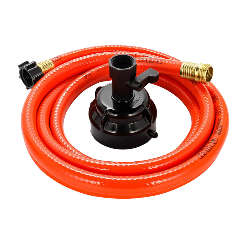 Load image into Gallery viewer, Camco RhinoFlex 10 Clean Out Hose wRinser Cap  58 Internal Diameter 22999
