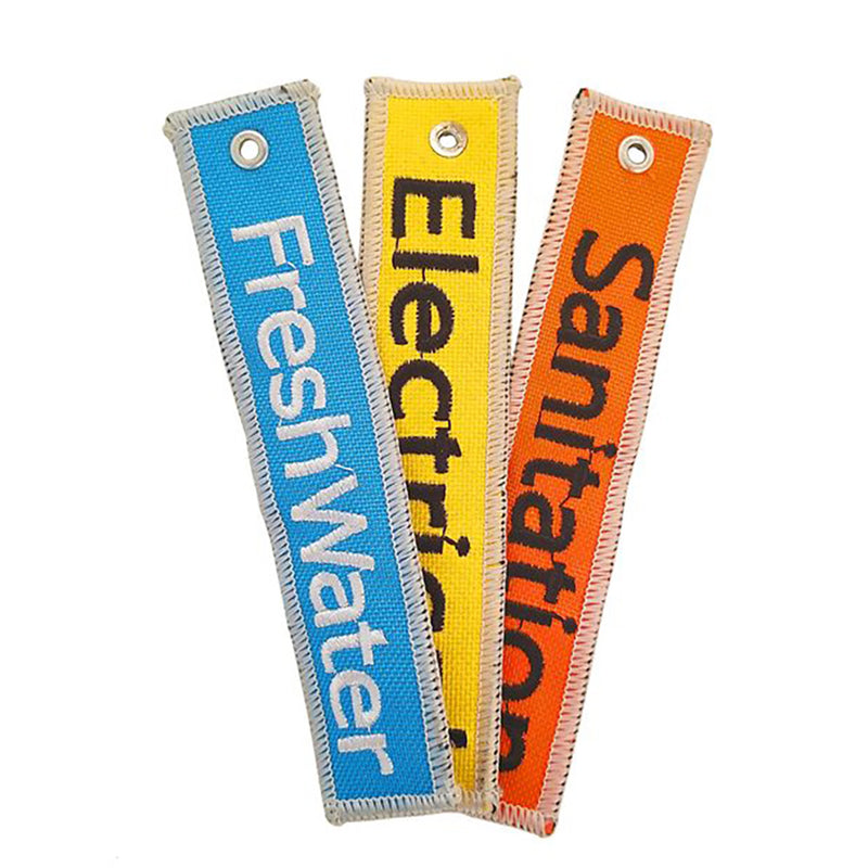 Load image into Gallery viewer, Camco RV Utility Bag wSanitation Fresh Water  Electrical Identification Tags 53097
