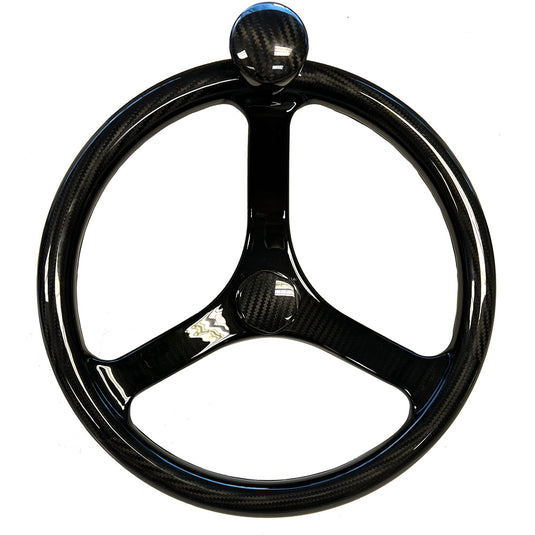 Schmitt Marine Carbon Fiber Primus Wheel wKnob 135 wSanntoprene Finger Grip 34 Tapered Shaft wCF Nut 7461321FGKCFN