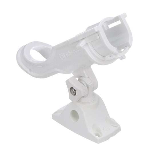 Attwood HeavyDuty Adjustable Rod Holder wCombo Mount  White 5009W4