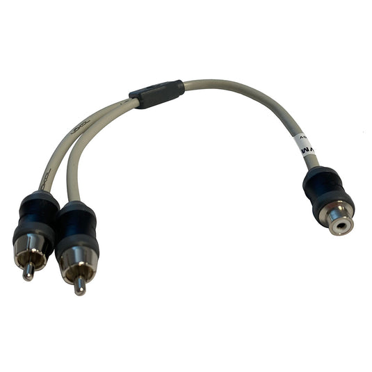 Marine Audio Adapter RCA Twisted Pair Y Adapter  1 Female to 2 Male VMCRCA1F2M