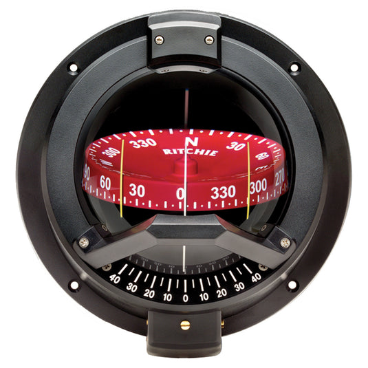 Ritchie BN202 Navigator Compass  Bulkhead Mount  Black BN202