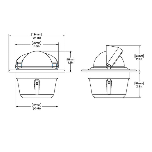 Ritchie F50 Explorer Compass  Flush Mount  Black F50