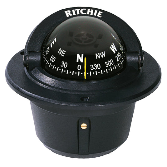 Ritchie F50 Explorer Compass  Flush Mount  Black F50