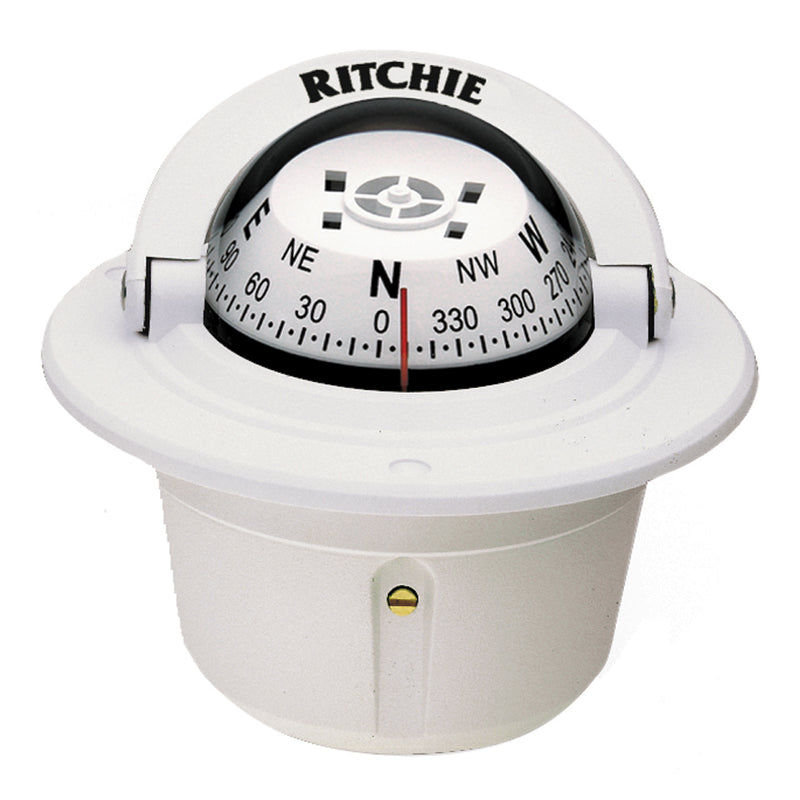 Load image into Gallery viewer, Ritchie F50W Explorer Compass  Flush Mount  White F50W
