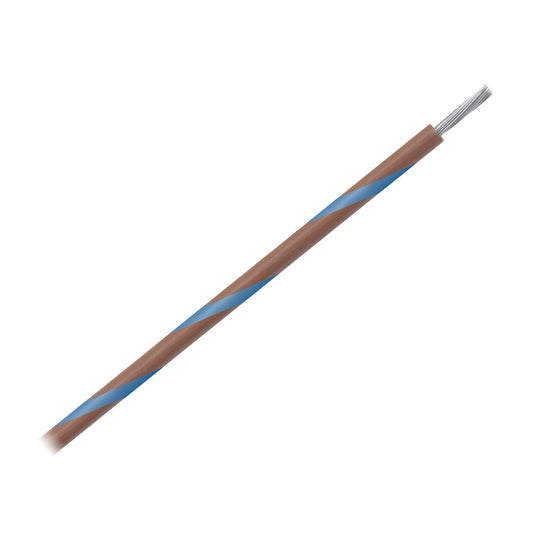 Pacer 16 AWG Gauge Striped Marine Wire 500 Spool  Brown wBlue Stripe WUL16BR6500