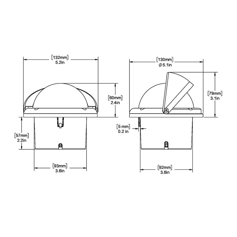 Load image into Gallery viewer, Ritchie HF743 Helmsman Combidial Compass  Flush Mount  Black HF743
