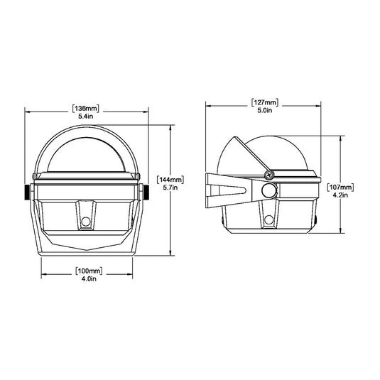 Ritchie B80 Voyager Compass  Bracket Mount  Black B80
