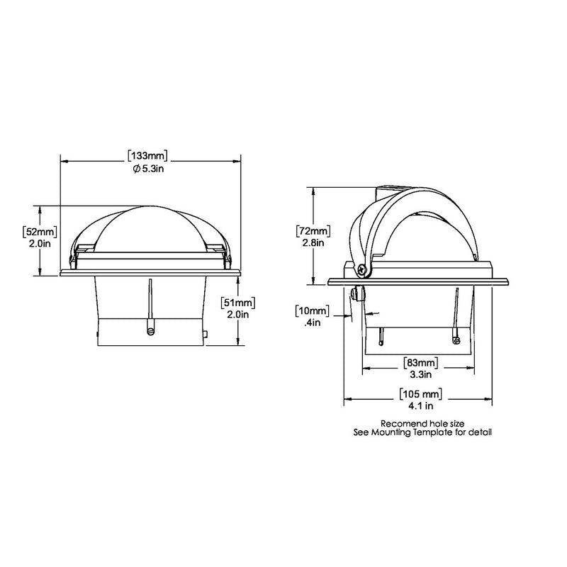 Load image into Gallery viewer, Ritchie F82 Voyager Compass  Flush Mount  Black F82
