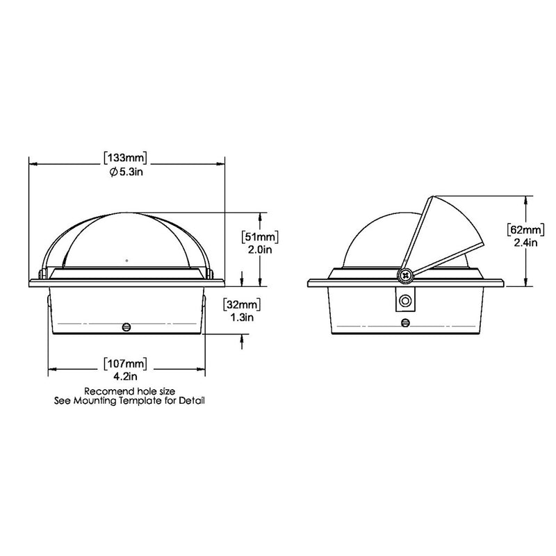 Load image into Gallery viewer, Ritchie F83 Voyager Compass  Flush Mount  Black F83
