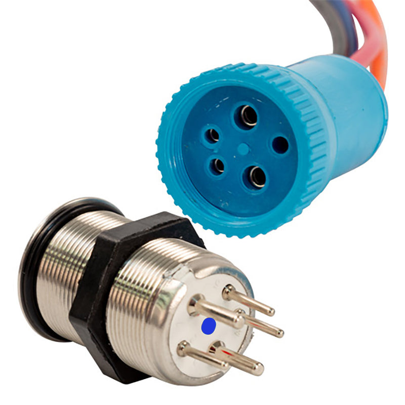 Load image into Gallery viewer, Bluewater 22mm Push Button Switch  OffOnOn Contact  BlueGreenRed LED  4 Lead 905931134
