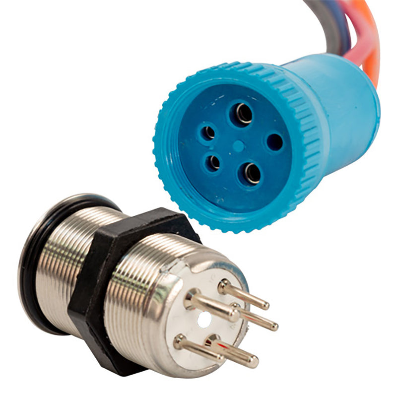 Load image into Gallery viewer, Bluewater 22mm Push Button Switch  OFFONON NavAnc Contact  BlueGreenRed LED  4 Lead 905931144
