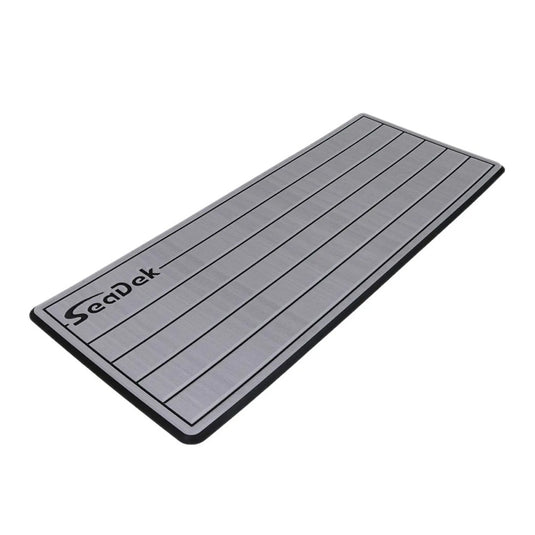 SeaDek 14 x 36 20mm Dual Density Small Teak Helm Pad wSeaDek Logo  Brushed Texture  GrayBlack 3556mm x 9144mm x 20mm
