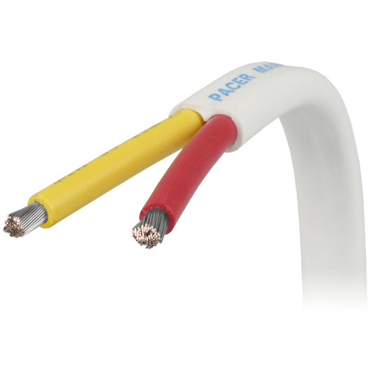 Pacer 62 AWG Safety Duplex Cable  Flat Cable  RedYellow  Sold By The Foot W62RYWFT