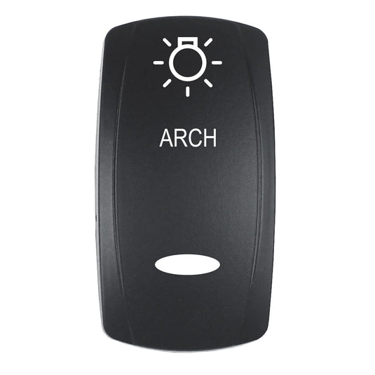 Pacer Actuator  ARCH fV Series Contura Switches  Black  Laser Etched TopBottom Light EV2LEARCH