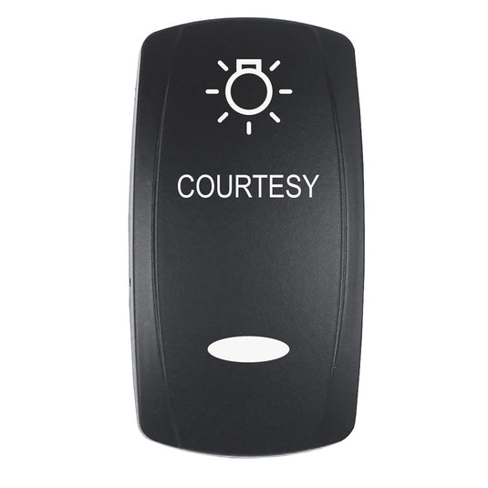 Pacer Actuator  COURTESY fV Series Contura Switches  Black  Laser Etched TopBottom Light EV2LECTSY
