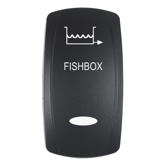Pacer Actuator  FISHBOX fV Series Contura Switches  Black  Laser Etched TopBottom Light EV2LEFBX