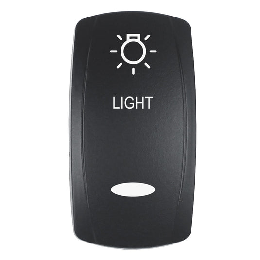 Pacer Actuator  LIGHT fV Series Contura Switches  Black  Laser Etched TopBottom Light EV2LELT