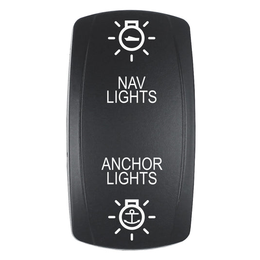 Pacer Actuator  NAVANC fV Series Contura Switches  Black  Laser Etched TopBottom Light EV2LENAVANC