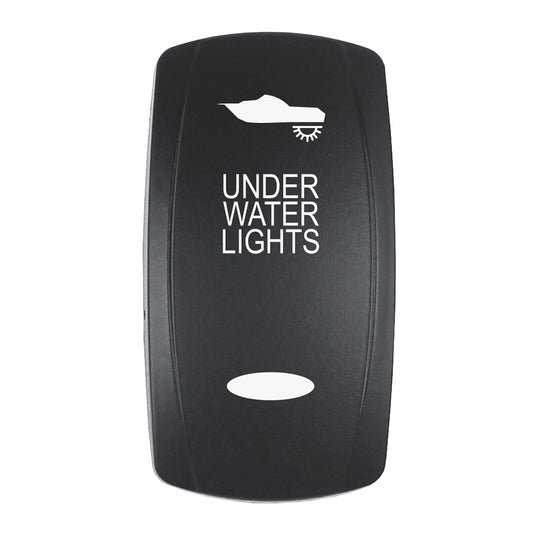 Pacer Actuator  UNDER WATER LIGHTS fV Series Contura Switches  Black  Laser Etched TopBottom Light EV2LEUW