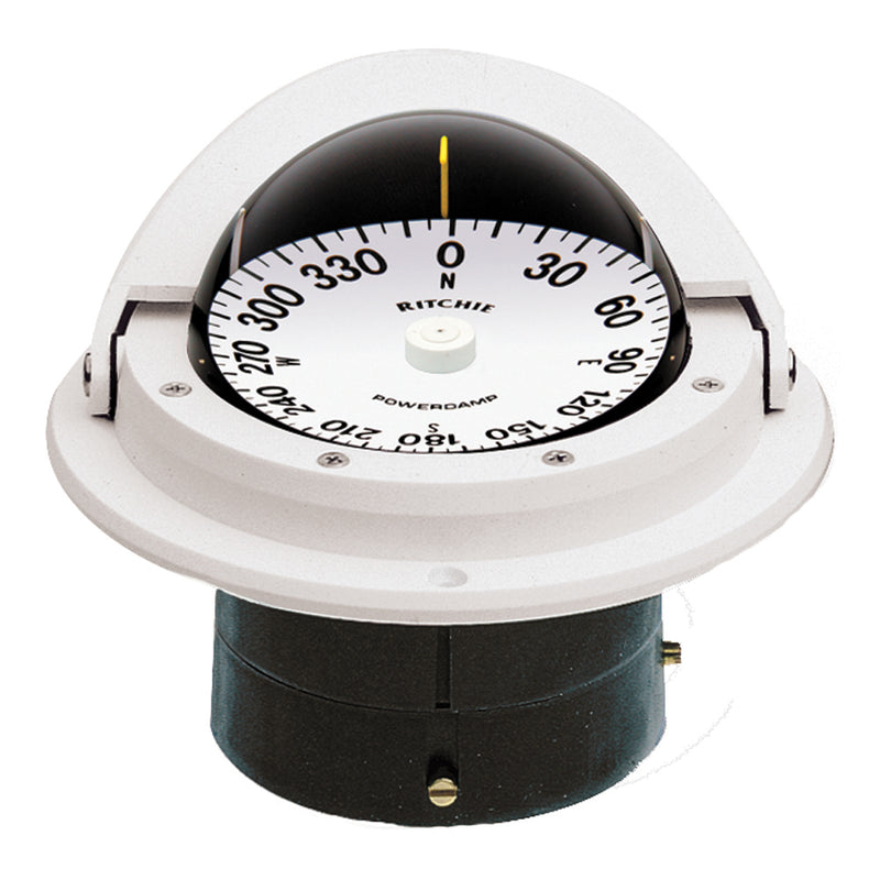 Load image into Gallery viewer, Ritchie F82W Voyager Compass  Flush Mount  White F82W
