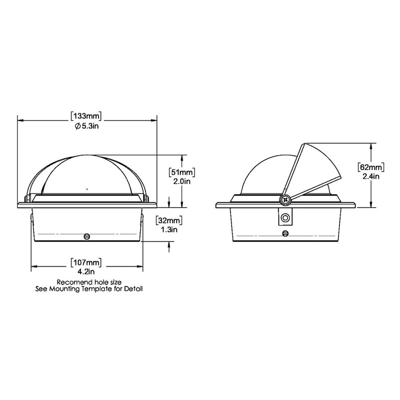 Load image into Gallery viewer, Ritchie F83W Voyager Compass  Flush Mount  White F83W
