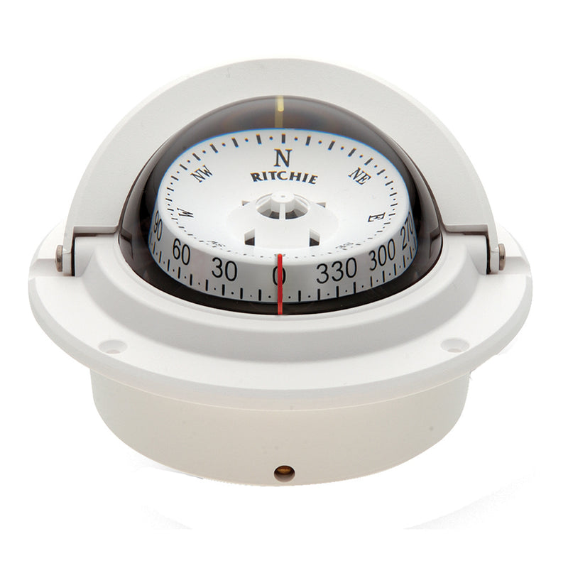 Load image into Gallery viewer, Ritchie F83W Voyager Compass  Flush Mount  White F83W
