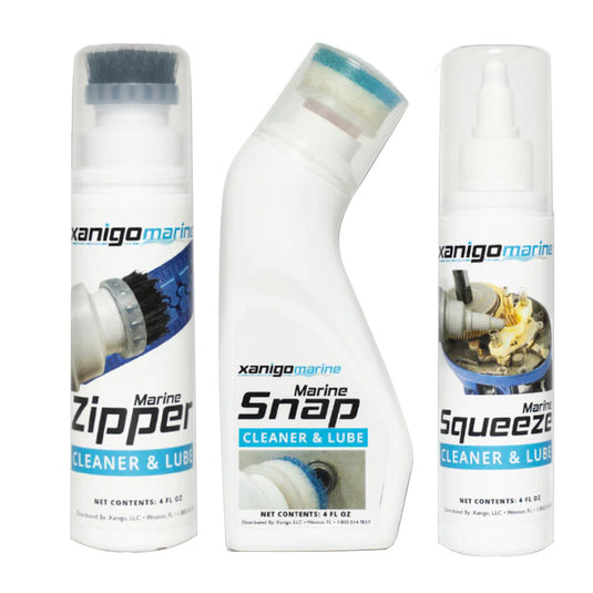 Xanigo Marine 3Piece Marine Zipper  Snap Lube Set XMZSLS3PC