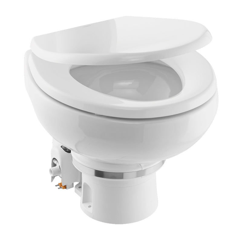Load image into Gallery viewer, Dometic MasterFlush MF 7120  White  Electric Macerating Toilet wOrbit Base  Slow Close Seat  Freshwater  12V 9610007270
