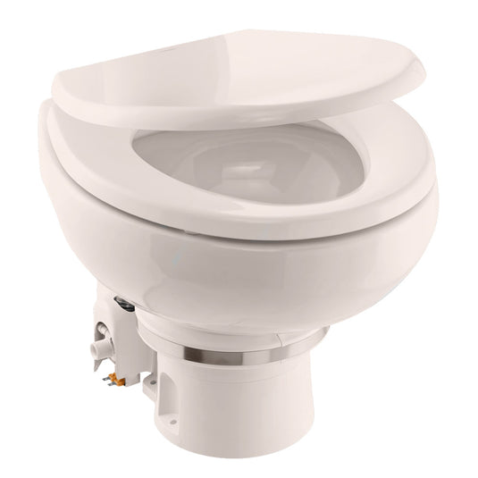 Dometic MasterFlush MF 7120  Bone  Electric Macerating Toilet wOrbit Base  Slow Close Seat  Freshwater  12V 9610007272