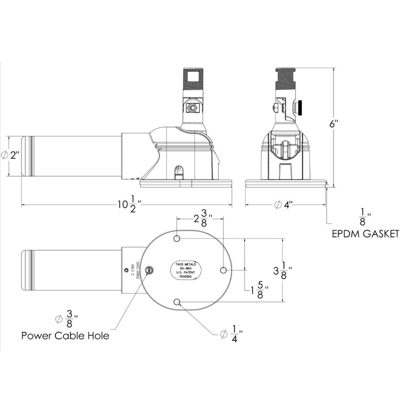 Load image into Gallery viewer, TACO Grand Slam 860 Electric VHF Antenna Mount GS860
