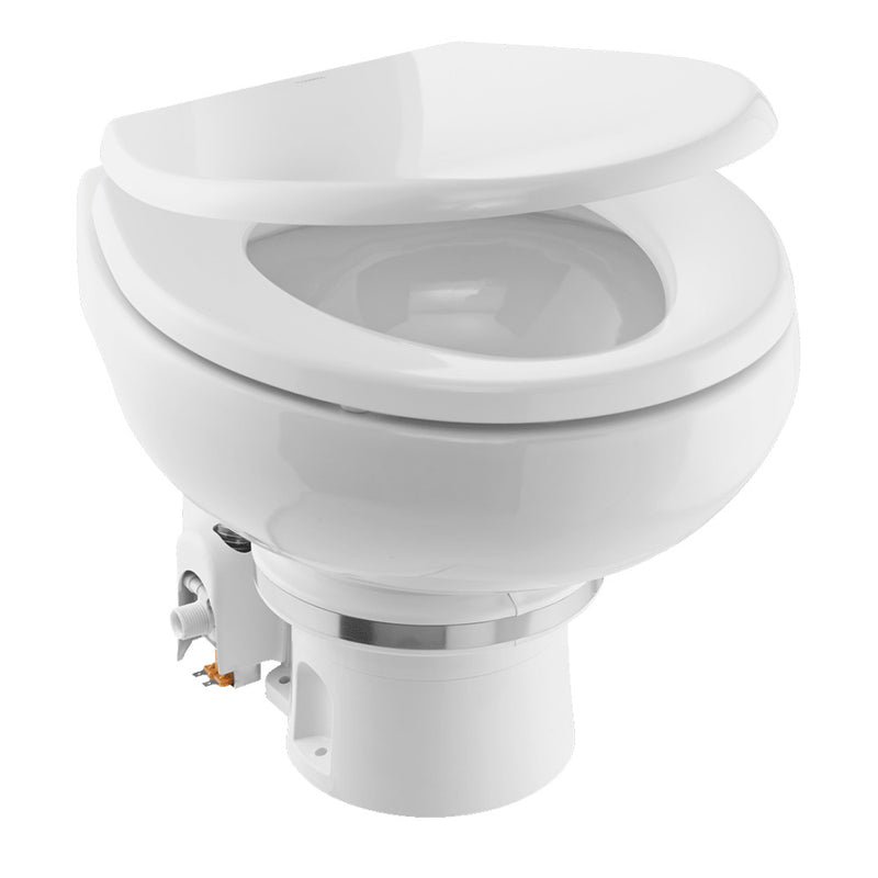 Load image into Gallery viewer, Dometic MasterFlush 7120 White Electric Macerating Toilet wOrbit Base  Freshwater  24V 9610007271
