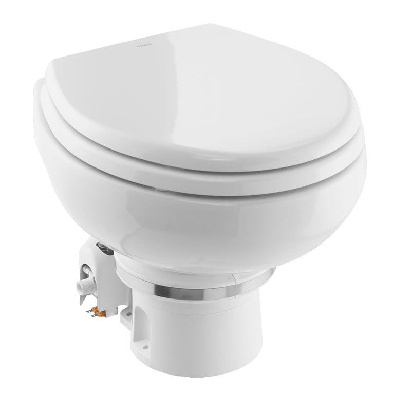 Load image into Gallery viewer, Dometic MasterFlush 7120 White Electric Macerating Toilet wOrbit Base  Freshwater  24V 9610007271
