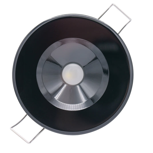 Lumitec Illusion Flush Mount LED Down Light  White  NonDimming  Black Housing 117153